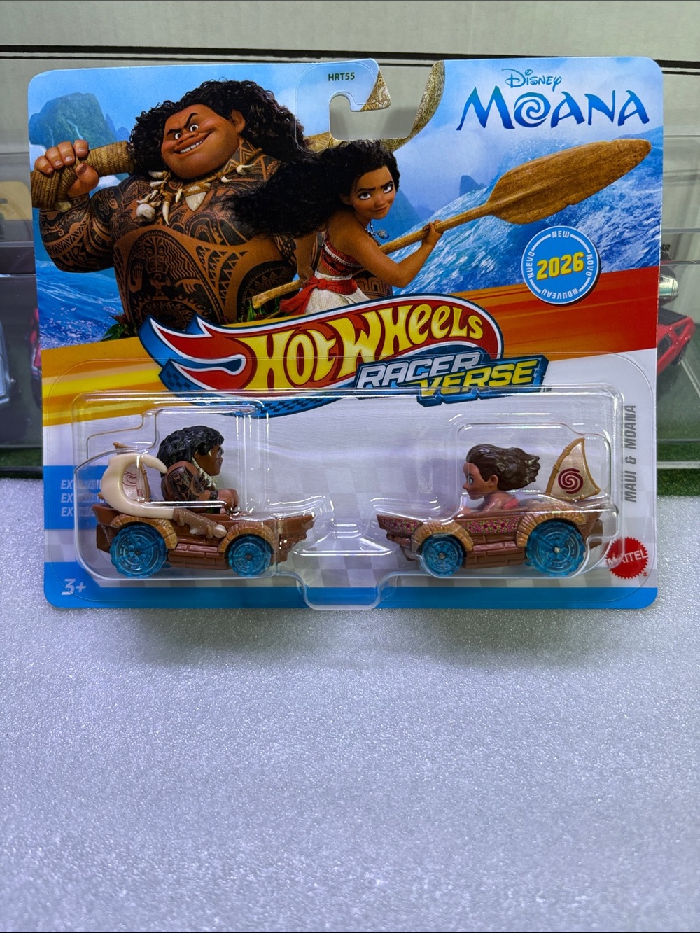 Hot wheels Racerverse Disney Moana Brown & Blue Character Car 2-Pack